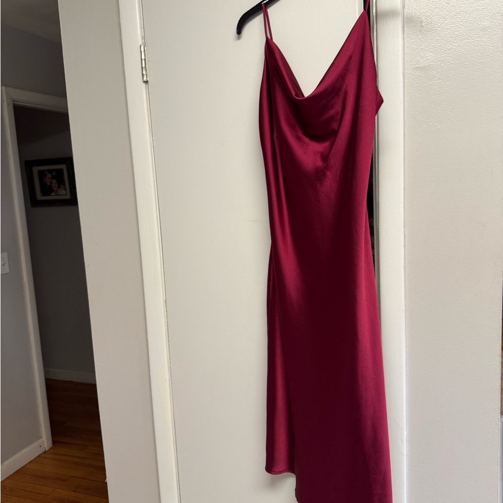 Elegant Burgundy Slip Dress